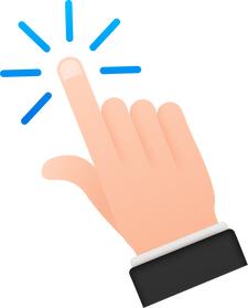 Finger click icon vector. Hand click icon. Push touch screen